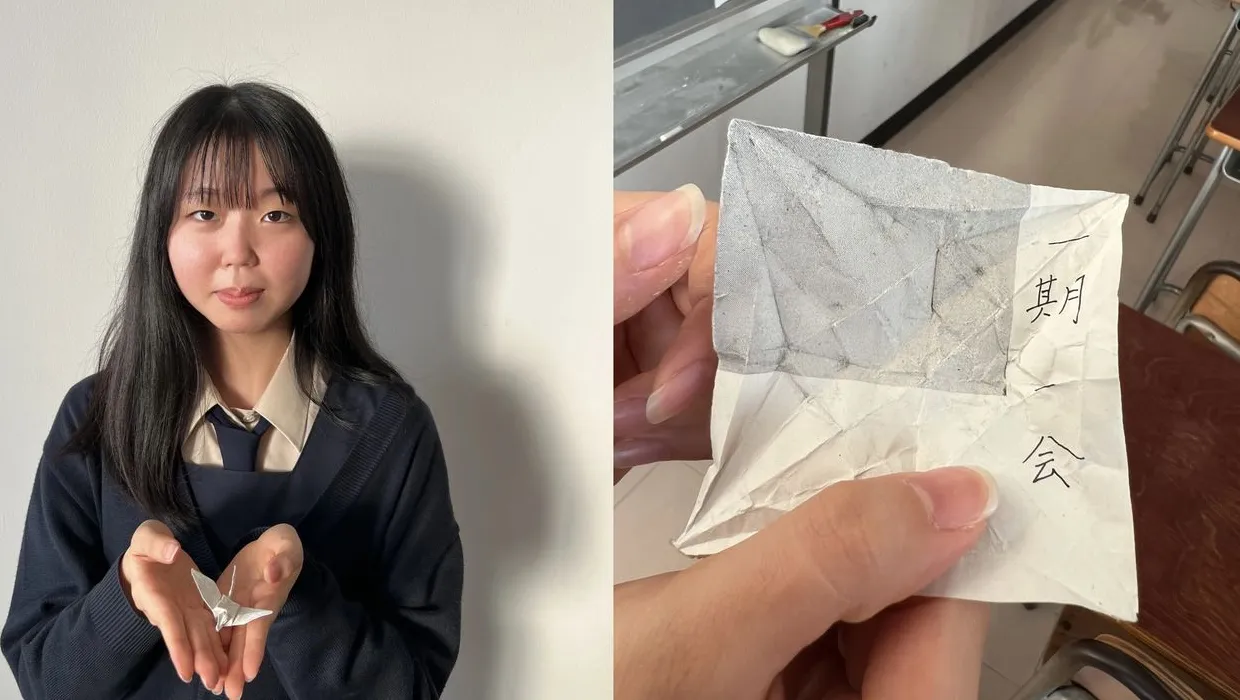 Teen Unfolds Origami Crane After 10 Years and Discovers a Secret Message of Kindness
