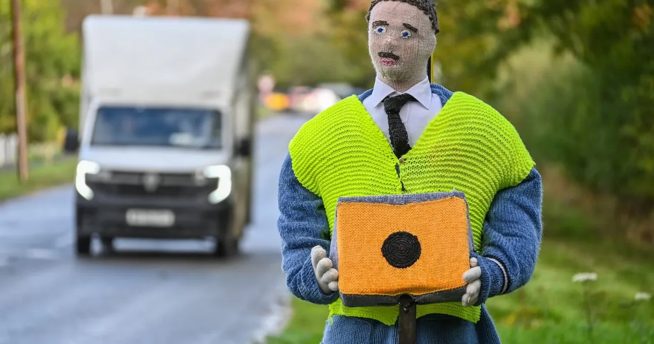 Creative Village Knits Life-Sized Traffic Cops and Speed Cameras to Stop Reckless Driving